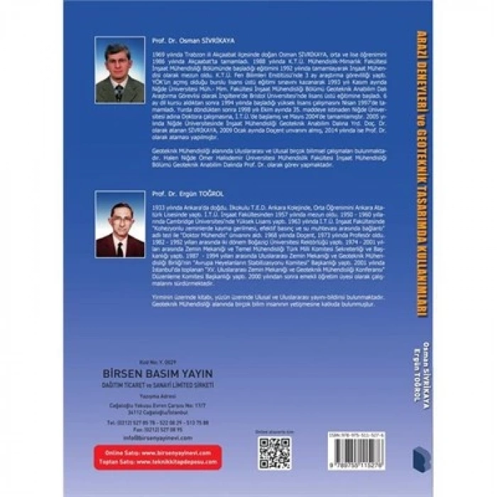 Arazi Deneyleri ve Kullanımları / Prof. Dr. Osman Sivrikaya, Prof Dr. Ergün Toğrol