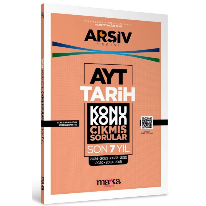 AYT Tarih Konu Konu Çıkmış Sorular Son 7 Yıl Marka Yayınları