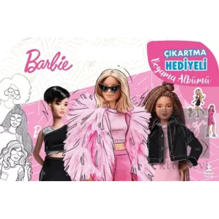 Barbie Çıkartma Hediyeli Boyama Albümü