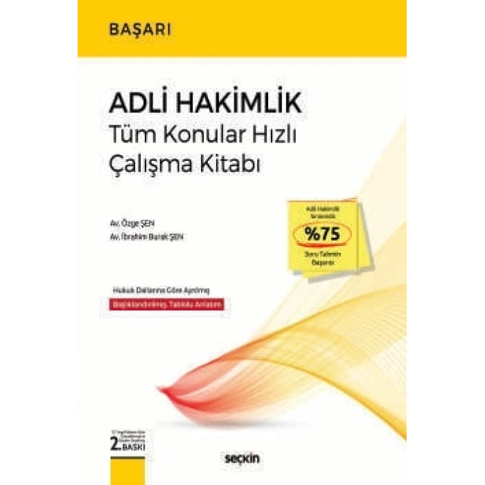 BAŞARI – Adli Hakimlik Tüm Konular Hızlı Çalışma Kitabı
