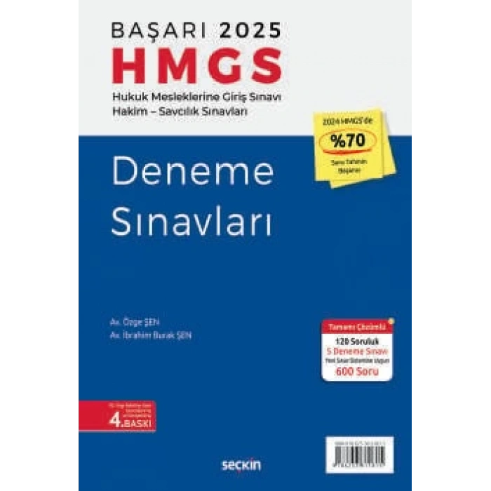 Başarı – HMGS Deneme Sınavları Hukuk Mesleklerine Giriş Sınavı Hakim – Savcılık Sınavları
