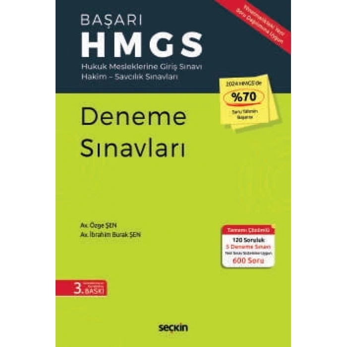 Başarı – HMGS Deneme Sınavları Hukuk Mesleklerine Giriş Sınavı Hakim – Savcılık Sınavları