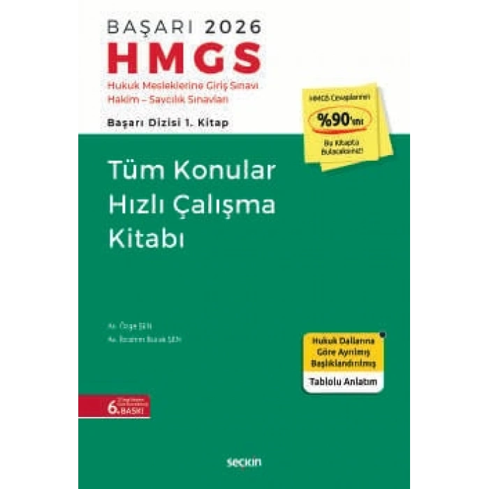 BAŞARI – HMGS Tüm Konular Hızlı Çalışma Kitabı Başarı Dizisi 1. Kitap
