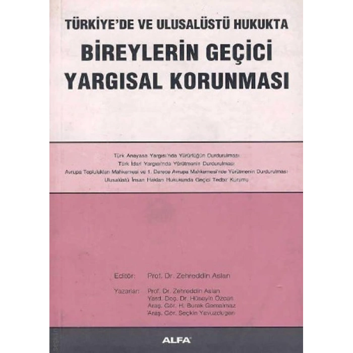 Bireylerin Geçici Yargısal Korunması