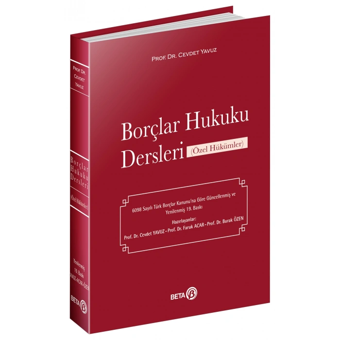 Borçlar Hukuku Dersleri (Özel Hükümler)