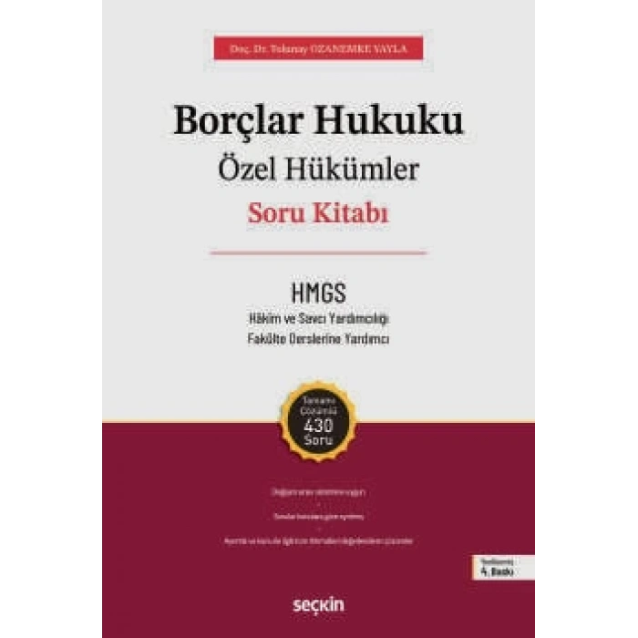 Borçlar Hukuku Özel Hükümler Soru Kitabı