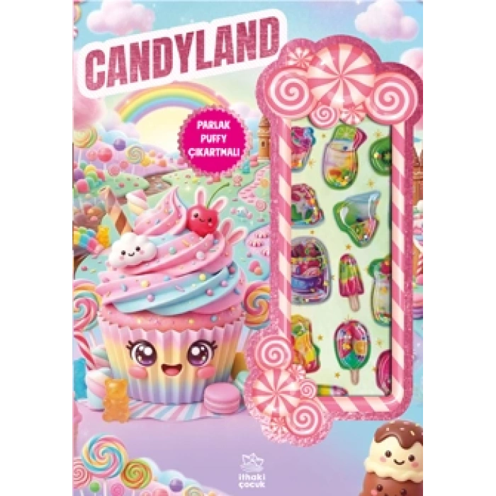 Candyland - Puffy Parlak Çıkartmalı Boyama Kitabı