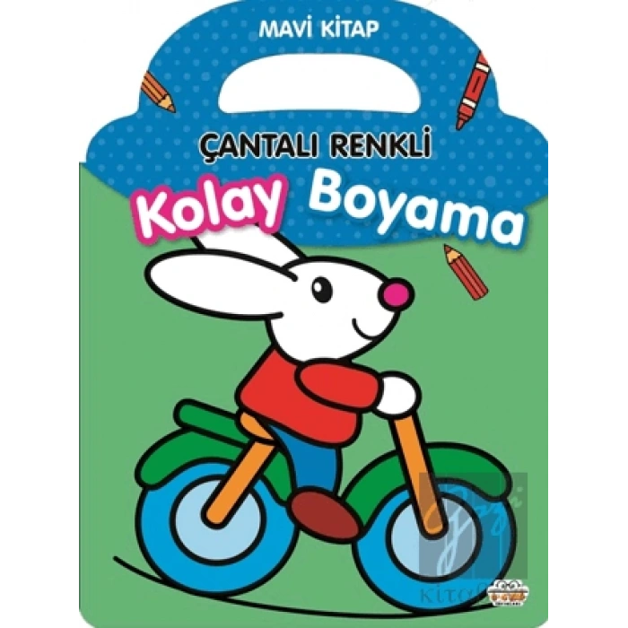 Çantalı Renkli Kolay Boyama- Mavi Kitap