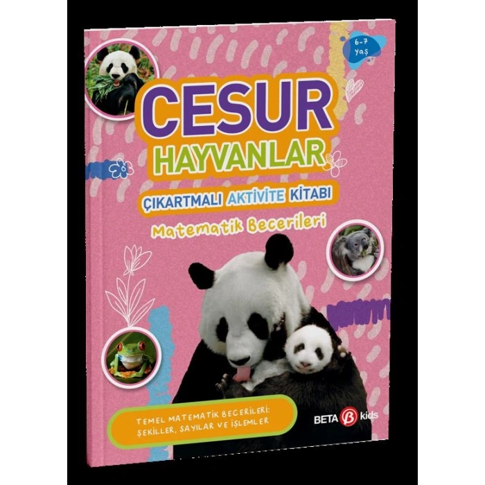 Cesur Hayvanlar Çıkartmalı Aktivite Kitabı Matematik Becerileri