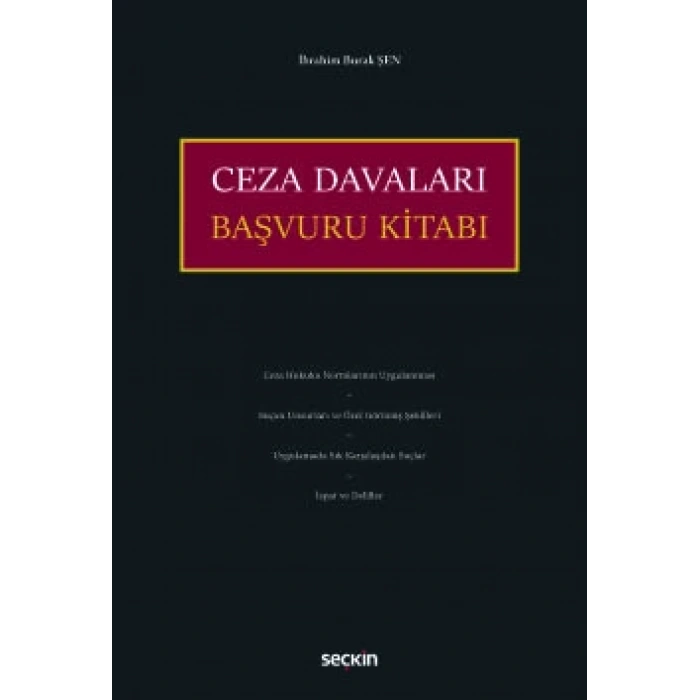 Ceza Davaları Başvuru Kitabı