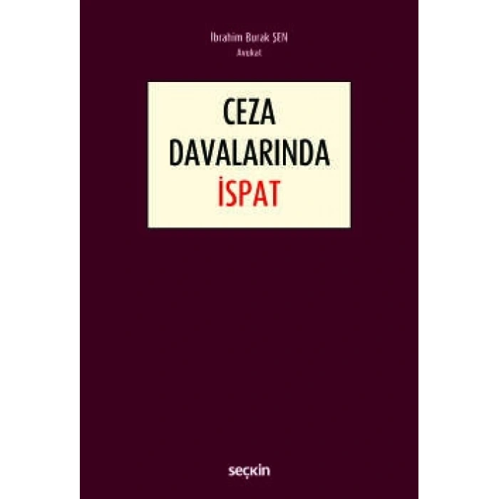 Ceza Davalarında İspat