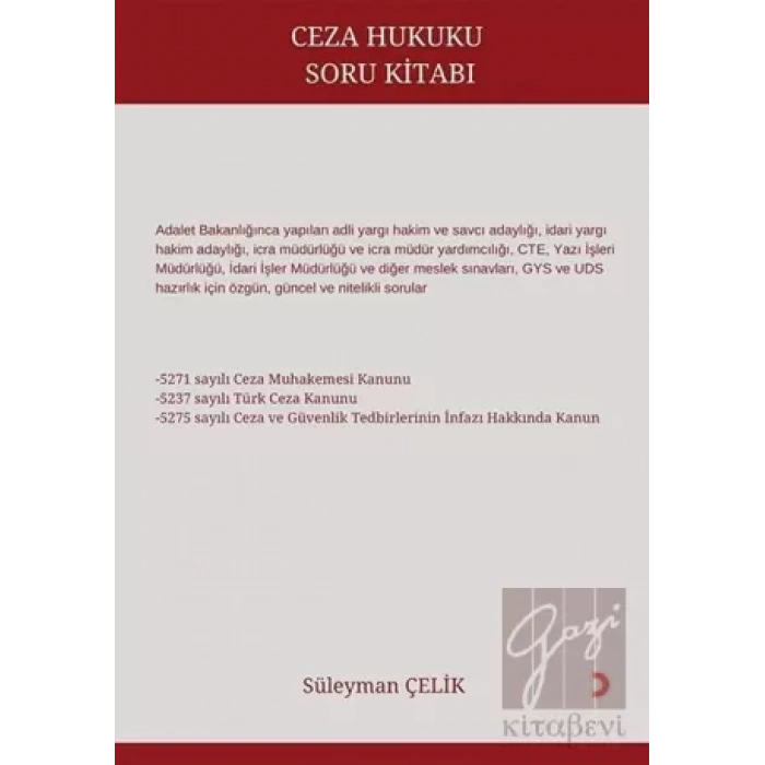 Ceza Hukuku Soru Kitabı