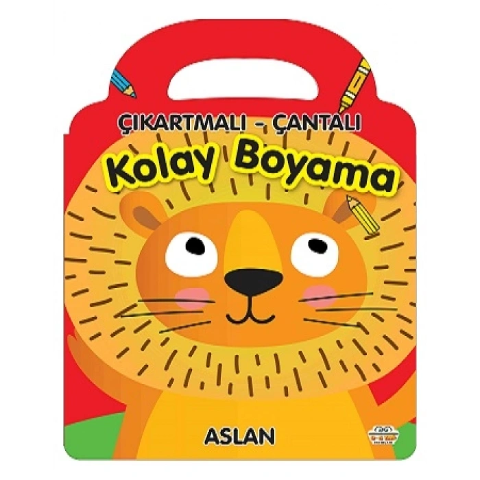 Çıkartmalı - Çantalı Kolay Boyama - Aslan