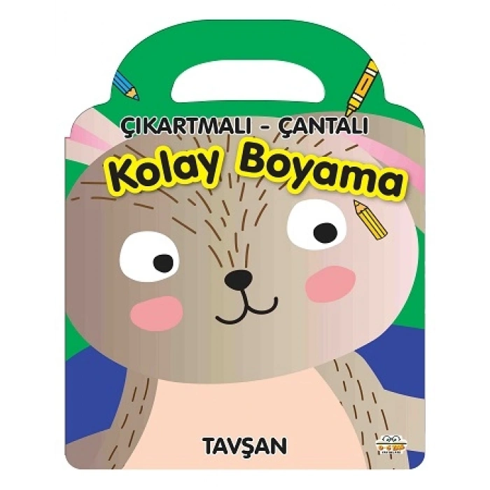 Çıkartmalı - Çantalı Kolay Boyama - Tavşan