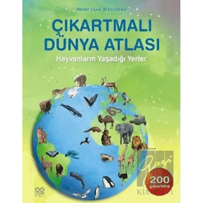 Çıkartmalı Dünya Atlası - Hayvanların Yaşadığı Yerler
