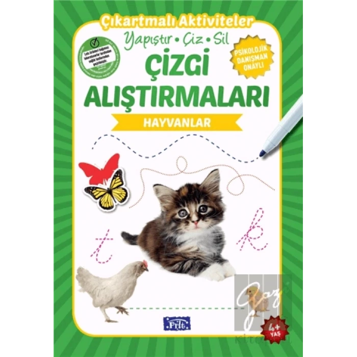 Çizgi Alıştırmaları - Hayvanlar (4 Yaş)