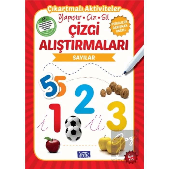 Çizgi Alıştırmaları - Sayılar (4 Yaş)