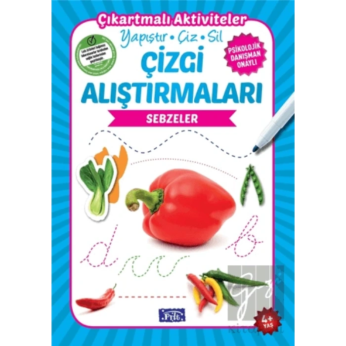 Çizgi Alıştırmaları - Sebzeler (4 Yaş)
