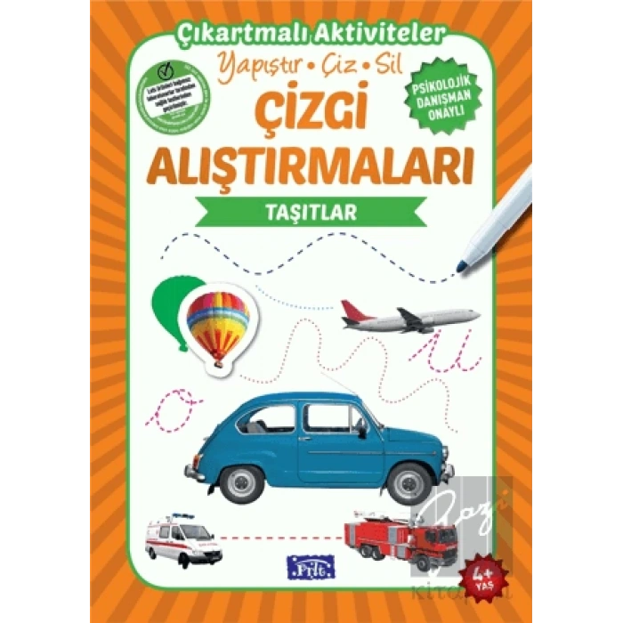 Çizgi Alıştırmaları - Taşıtlar (4 Yaş)