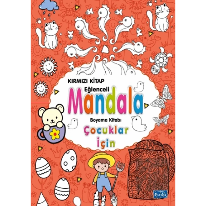 Çocuklar İçin Mandala - Kırmızı