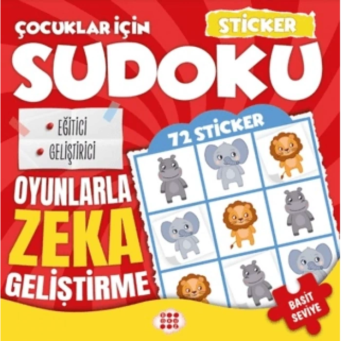 Çocuklar İçin Sudoku - Sticker Hediyeli Basit Seviye 1