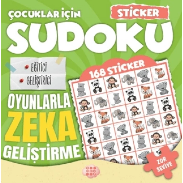 Çocuklar İçin Sudoku - Sticker Hediyeli Zor Seviye 2