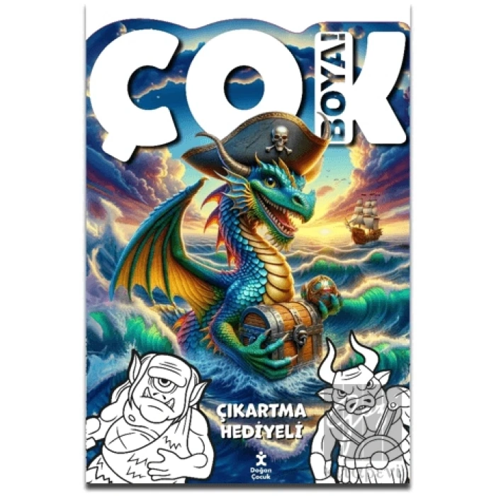 Çok Boya! - Çıkartmalı Dev Boyama Kitabı: Yaratıklar