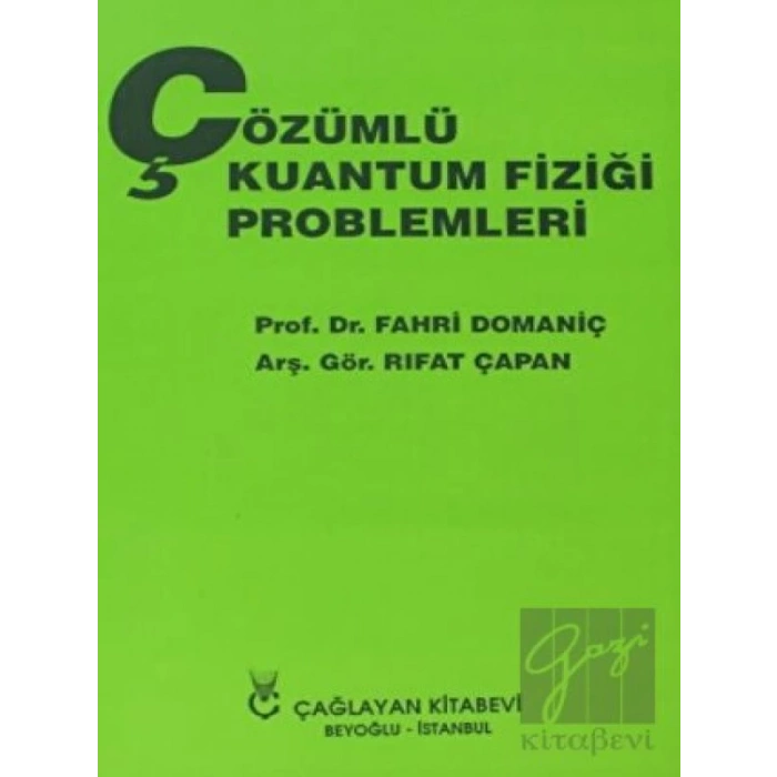 Çözümlü Kuantum Fiziği Problemleri