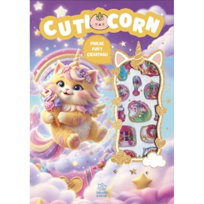 Cuticorn - Puffy Parlak Çıkartmalı Boyama Kitabı