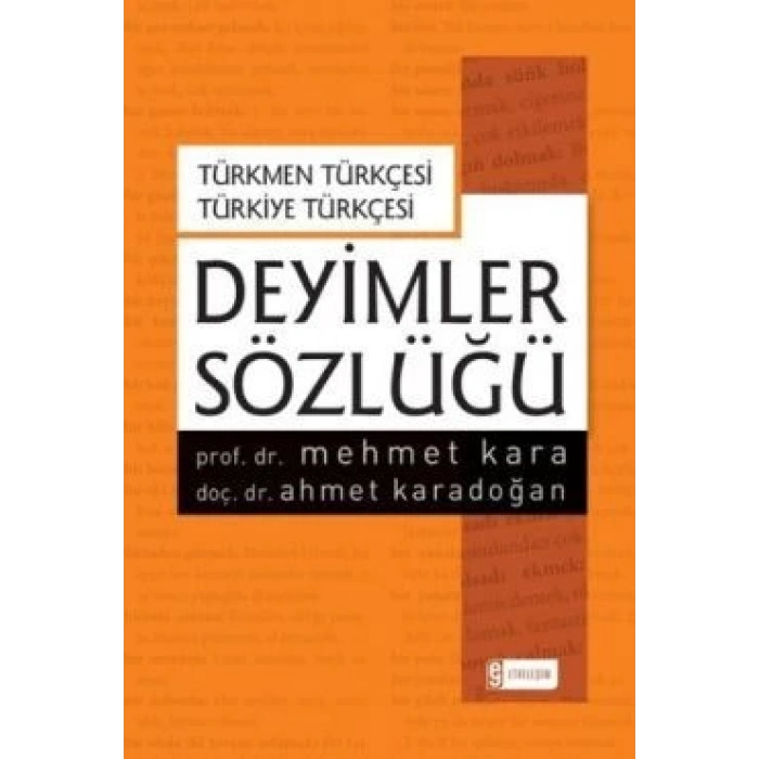 Deyimler Sözlüğü - Türkmen Türkçesi Türkiye Türkçesi