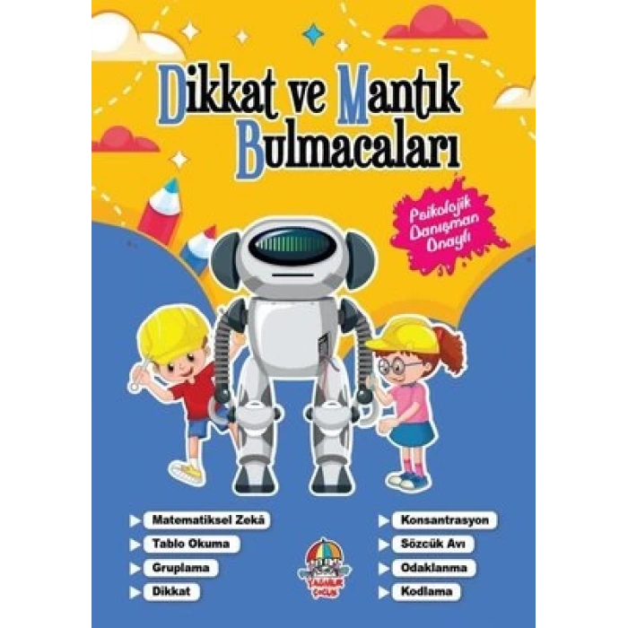 Dikkat Ve Mantık Bulmacaları Lacivert Kitap