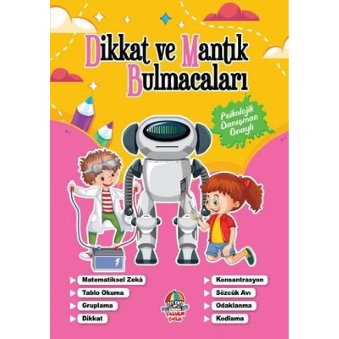 Dikkat Ve Mantık Bulmacaları Pembe Kitap