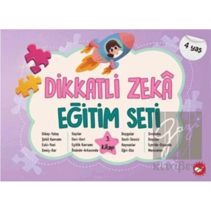 Dikkatli Zeka Eğitim Seti 3. Kitap (4 Yaş)