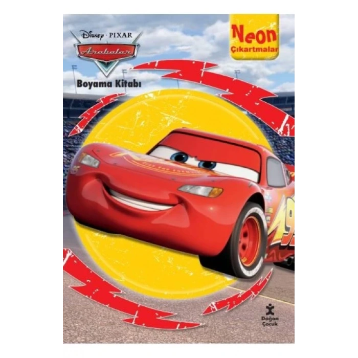 Disney Arabalar Neon Çıkartmalı Boyama Kitabı