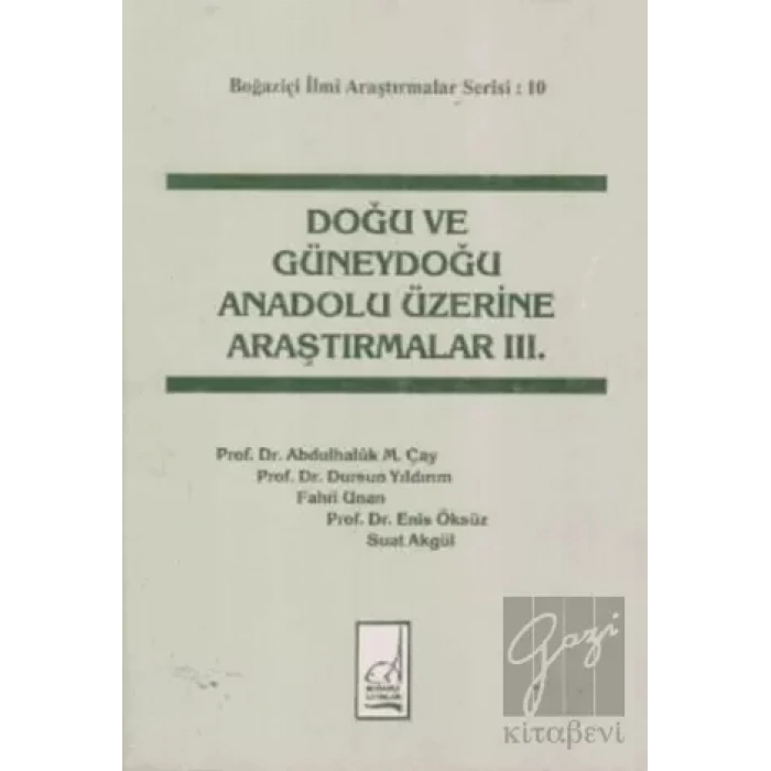 Doğu ve Güneydoğu Anadolu Üzerine Araştırmalar 3