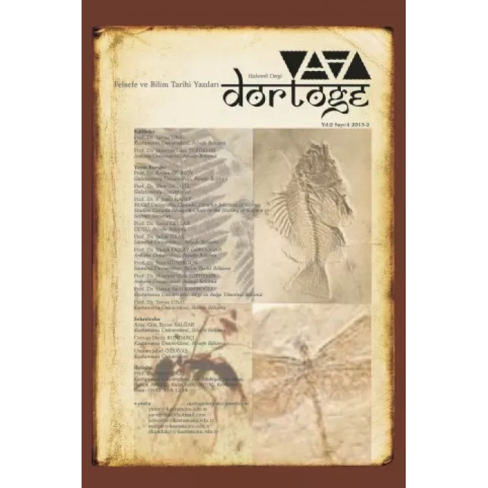Dörtöğe Felsefe ve Bilim Tarihi Yazıları Hakemli Dergi Yıl:2 Sayı:4