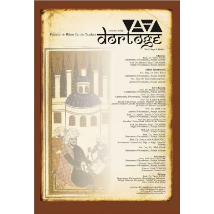 Dörtöğe Felsefe ve Bilim Tarihi Yazıları Hakemli Dergi Yıl:3 Sayı:5