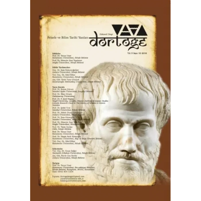 Dörtöğe Felsefe ve Bilim Tarihi Yazıları Hakemli Dergi Yıl:5 Sayı:10