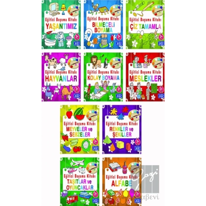Eğitici Boyama Seti - 10 Kitap