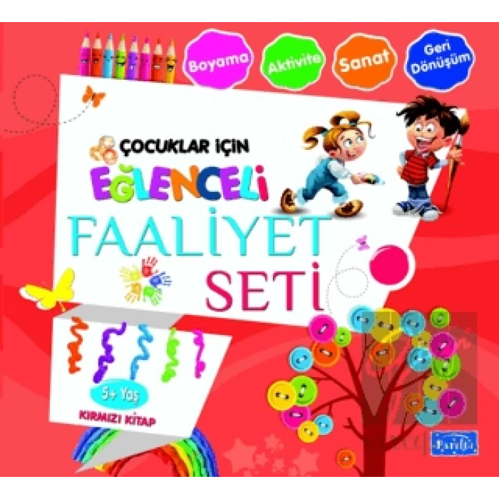 Eğlenceli Faaliyet Seti - Kırmızı Kitap - 5+ Yaş