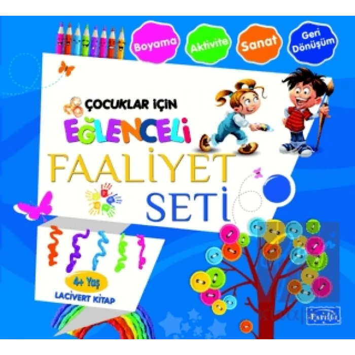 Eğlenceli Faaliyet Seti - Lacivert Kitap - 4+ Yaş