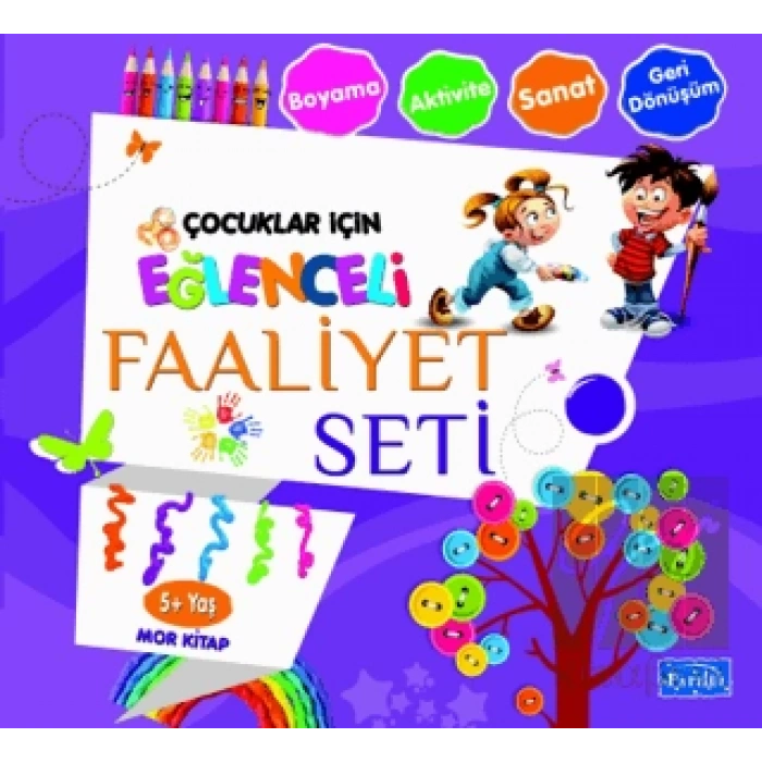 Eğlenceli Faaliyet Seti - Mor Kitap - 5+ Yaş