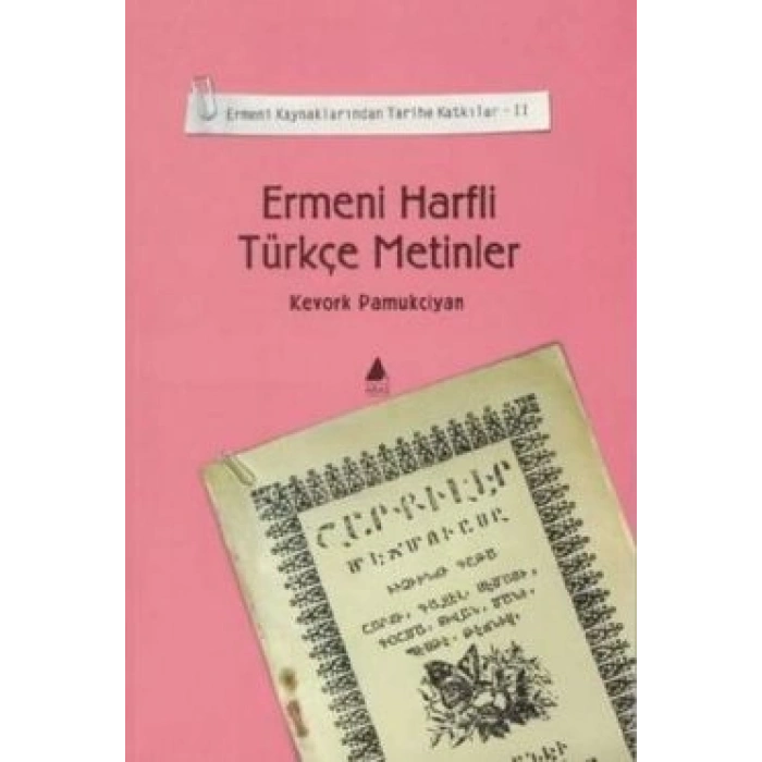 Ermeni Harfli Türkçe Metinler