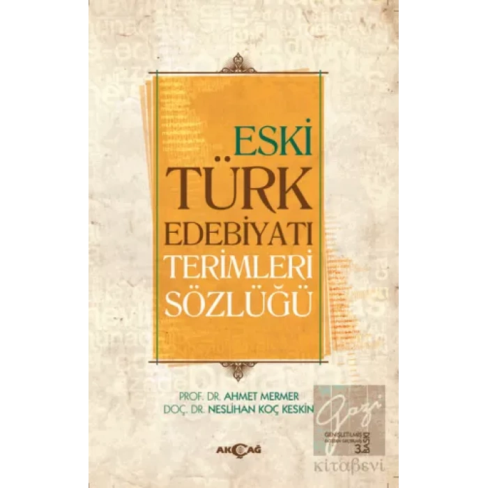 Eski Türk Edebiyatı Terimleri Sözlüğü