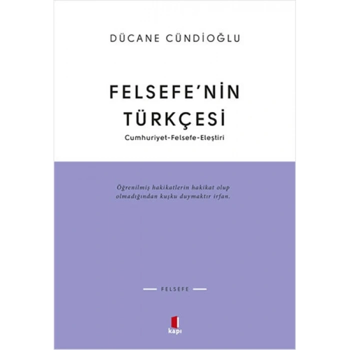 Felsefe’nin Türkçesi