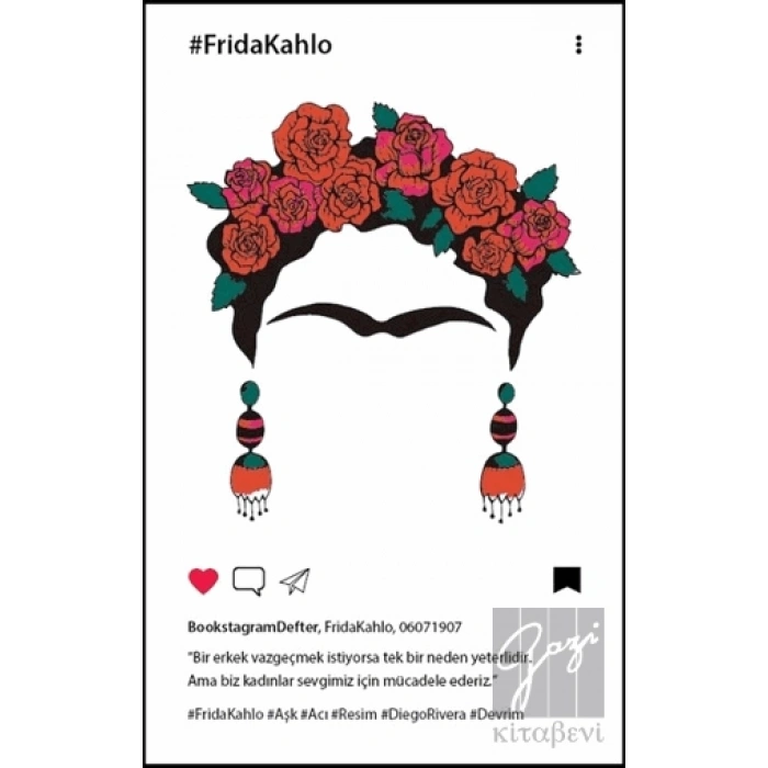 Frida Kahlo Desen Bookstagram Defter