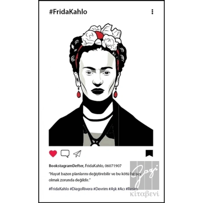 Frida Kahlo Grafiti 2 Bookstagram Defter