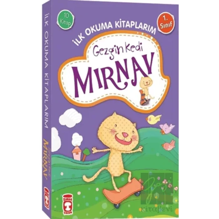 Gezgin Kedi Mırnav - İlk Okuma Kitaplarım Set (10 Kitap Takım)