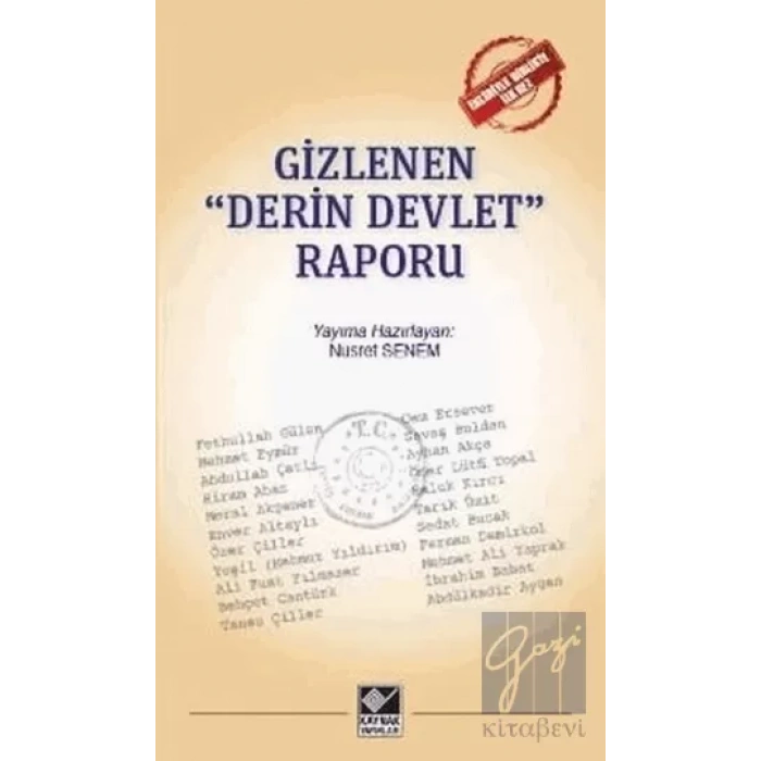 Gizlenen Derin Devlet Raporu