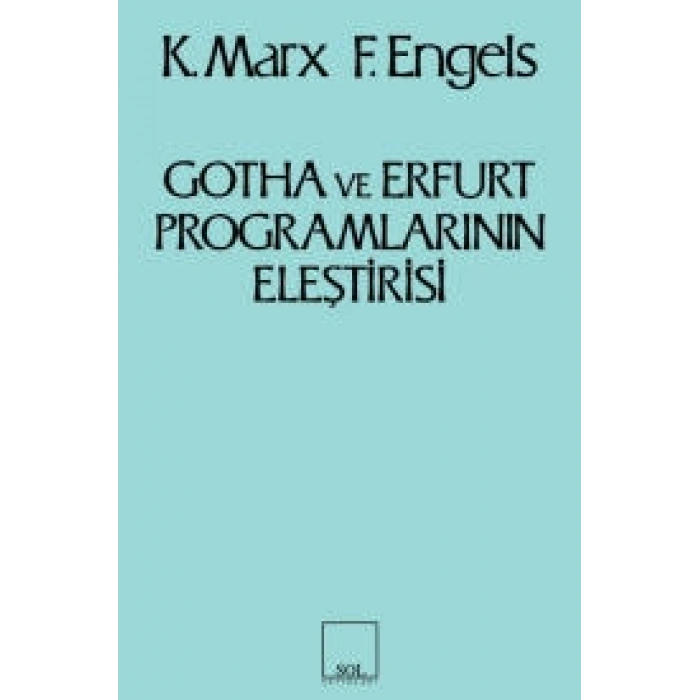 Gotha ve Erfurt Programlarının Eleştirisi